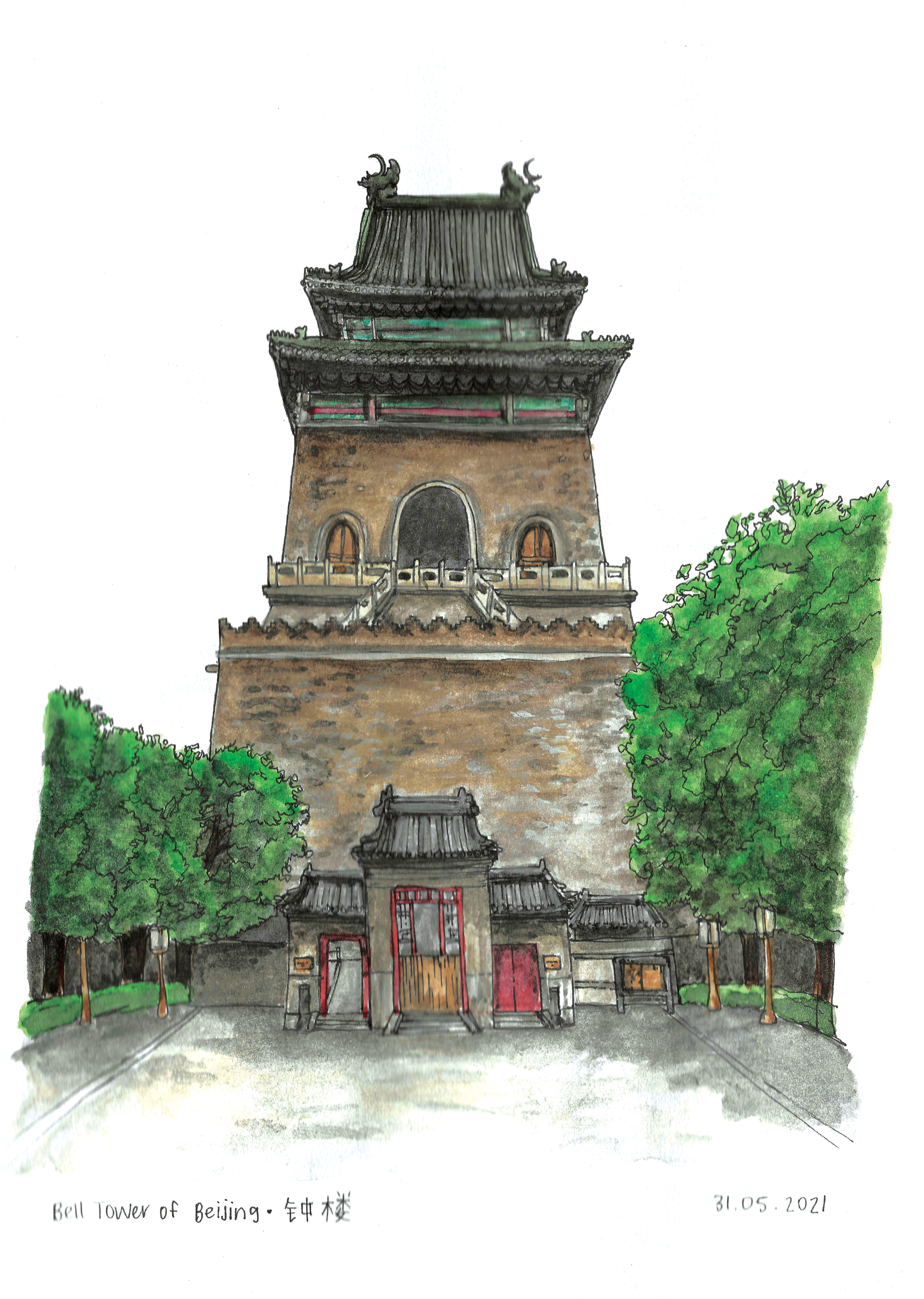 Watercolour illustration.